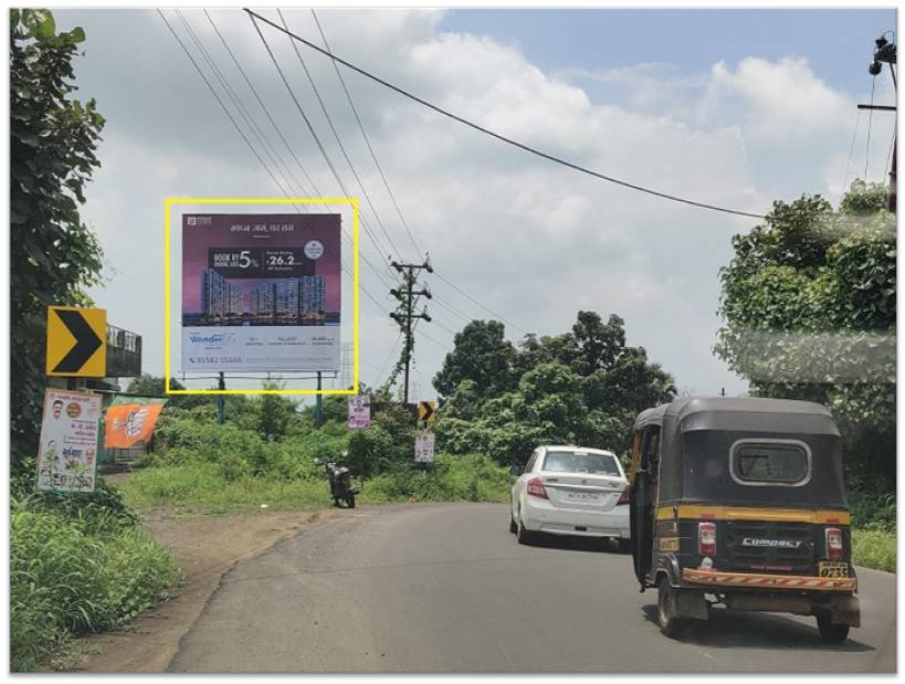 hoarding - Titwala Kalyan Road - facing traffic from Titwala to Kalyan,  Murbad,   Titwala Kalyan Road,   Mumbai,   Maharashtra