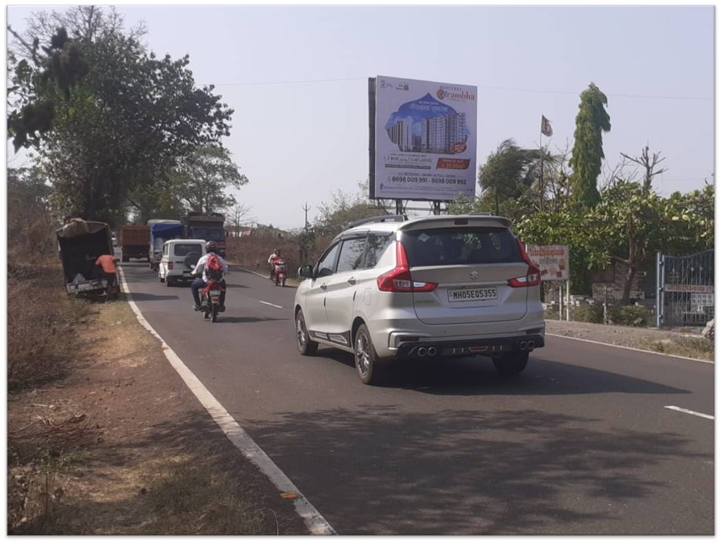 hoarding - Kunde Titwala Murbad Road - facing Murbad towards Titwala,   KUNDE,   Mumbai,   Maharashtra