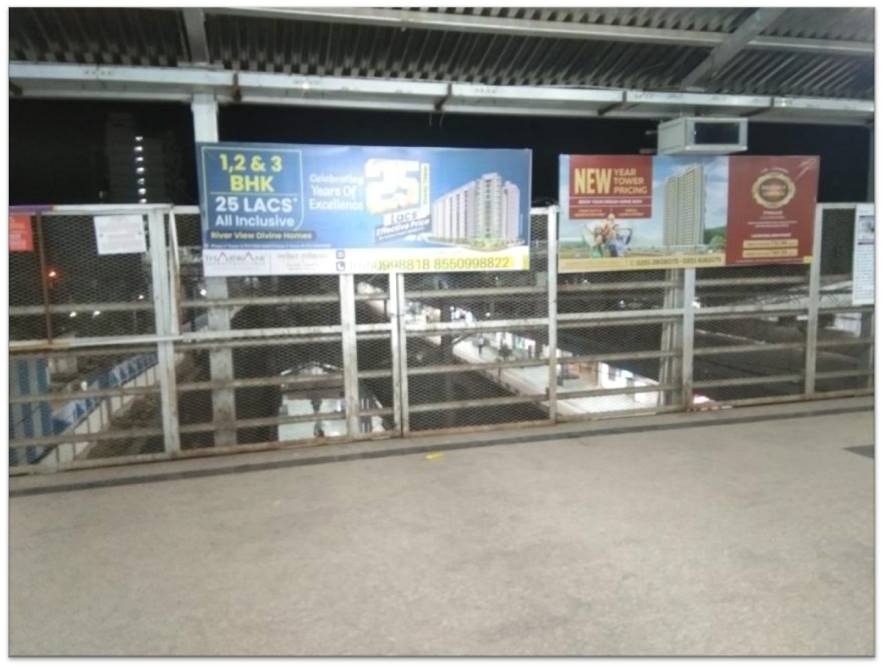 station bridge board - at Kopar Station - near kopar station,   kopar,   Mumbai,   Maharashtra