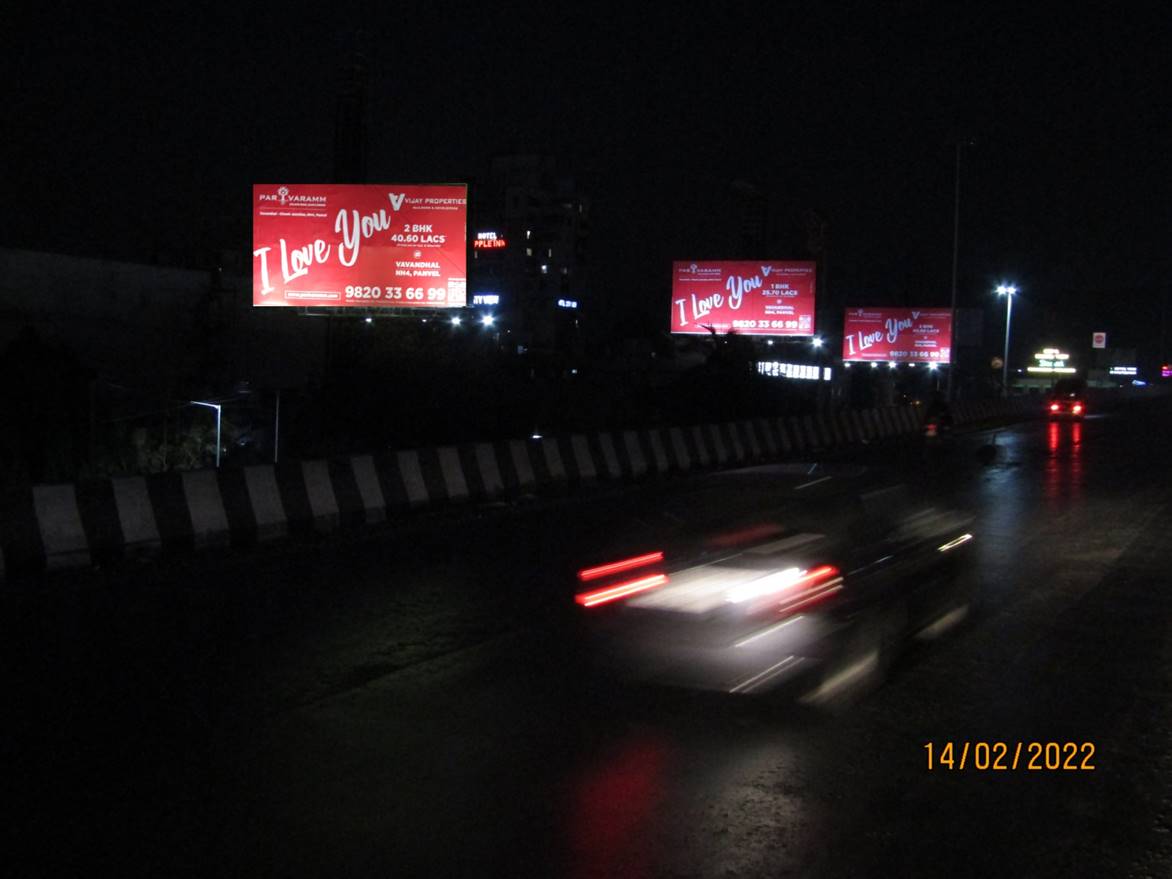 Billboard - Sanpada Flyover Towards Vashi - (D) MT - Turbhe & D.Y. Patil Towards Vashi - RHS,   Navi Mumbai,   Mumbai,   Maharashtra