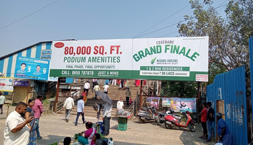 Hoarding - On FOB facing Shivaji Chowk - On FOB facing Shivaji Chowk,   Ambernath,   Mumbai,   Maharashtra
