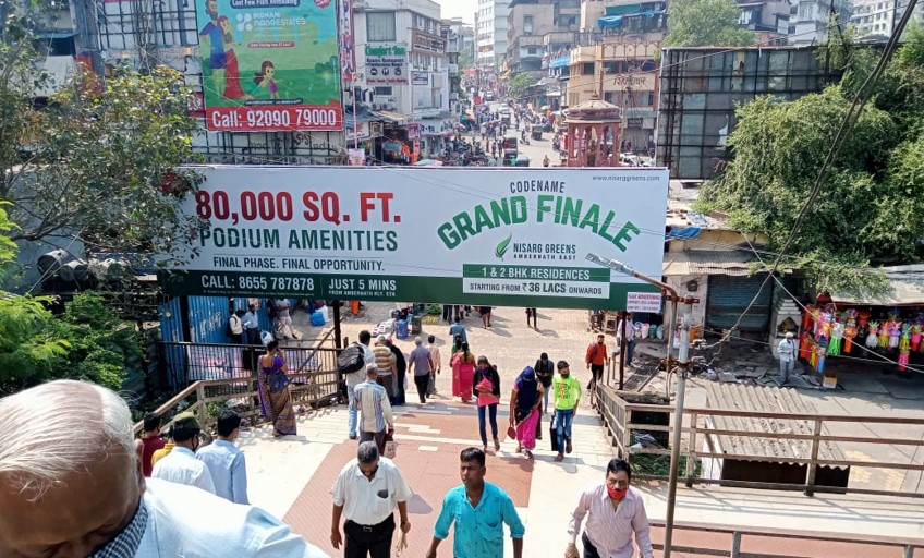 Hoarding - On FOB facing Station - On FOB facing Station,   Ambernath,   Mumbai,   Maharashtra