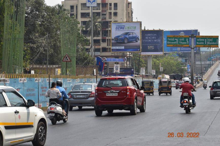 Hoarding - FTF Thane G B Rd towards Thane & Mumbai etc,   Kapurbavdi,   Thane,   Maharashtra