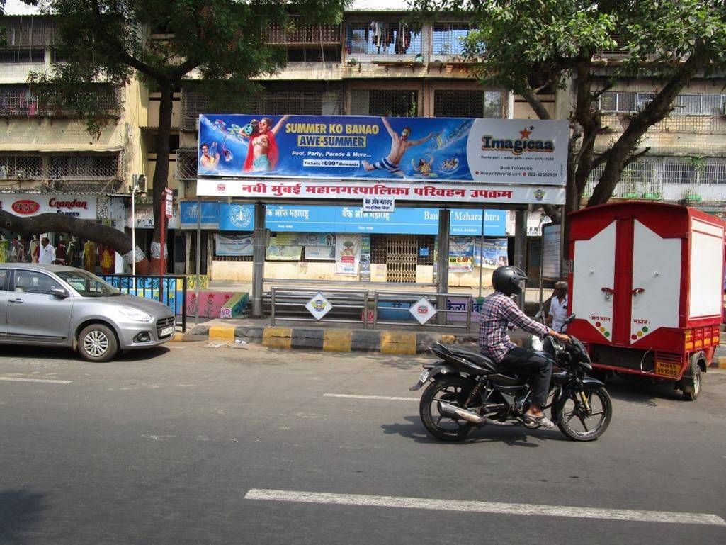 Bus Queue Shelter - Nerul Bank Of Maharastra Nerul Sec -18,   Nerul,   Navi Mumbai,   Maharashtra