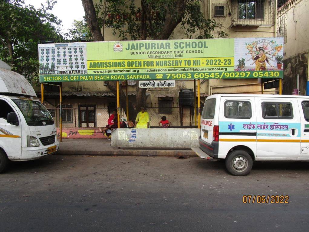Bus Queue Shelter - Nerul Samadhan Hotel Nr. Rajiv Gandhi F.O Bridge,   Nerul,   Navi Mumbai,   Maharashtra