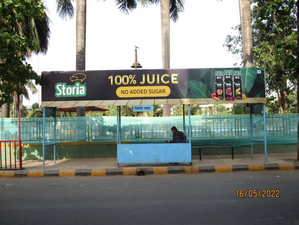 Bus Queue Shelter - Chincholi Talav.,   Nerul 2 West,   Navi Mumbai,   Maharashtra