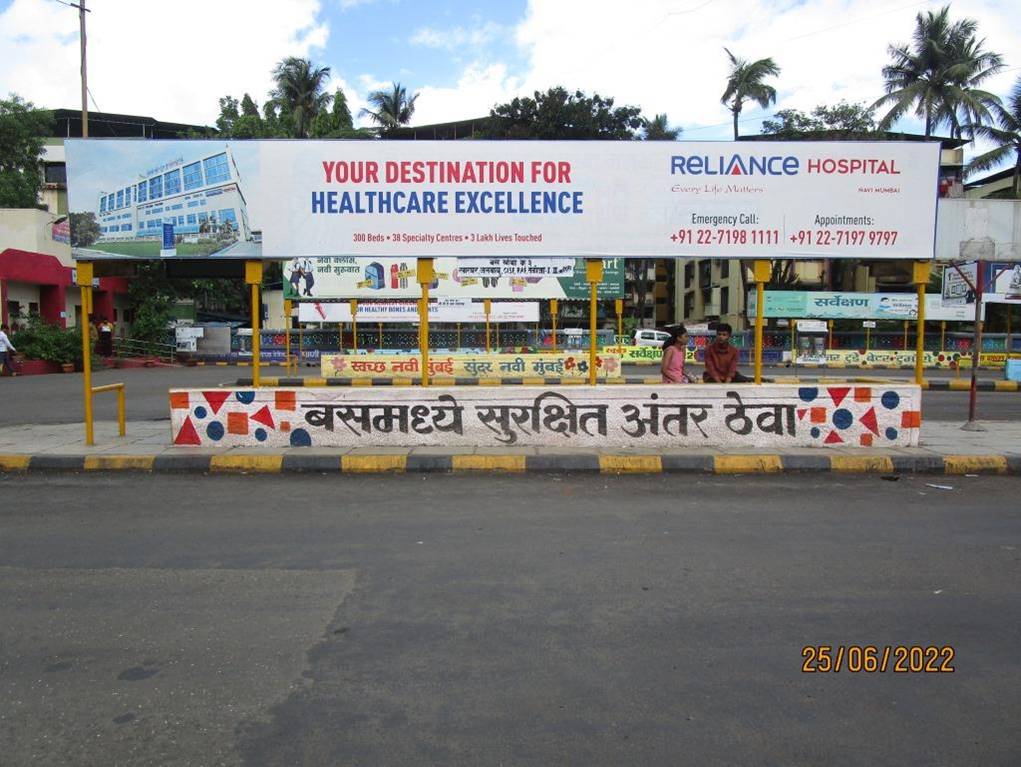 Bus Queue Shelter - CBD Belapur Bus Depot - 3,   CBD Belapur,   Navi Mumbai,   Maharashtra