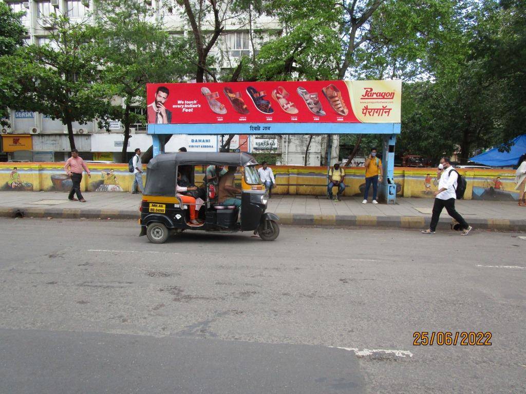 Bus Queue Shelter - DIWALE GAON (State bank),   CBD Belapur,   Navi Mumbai,   Maharashtra