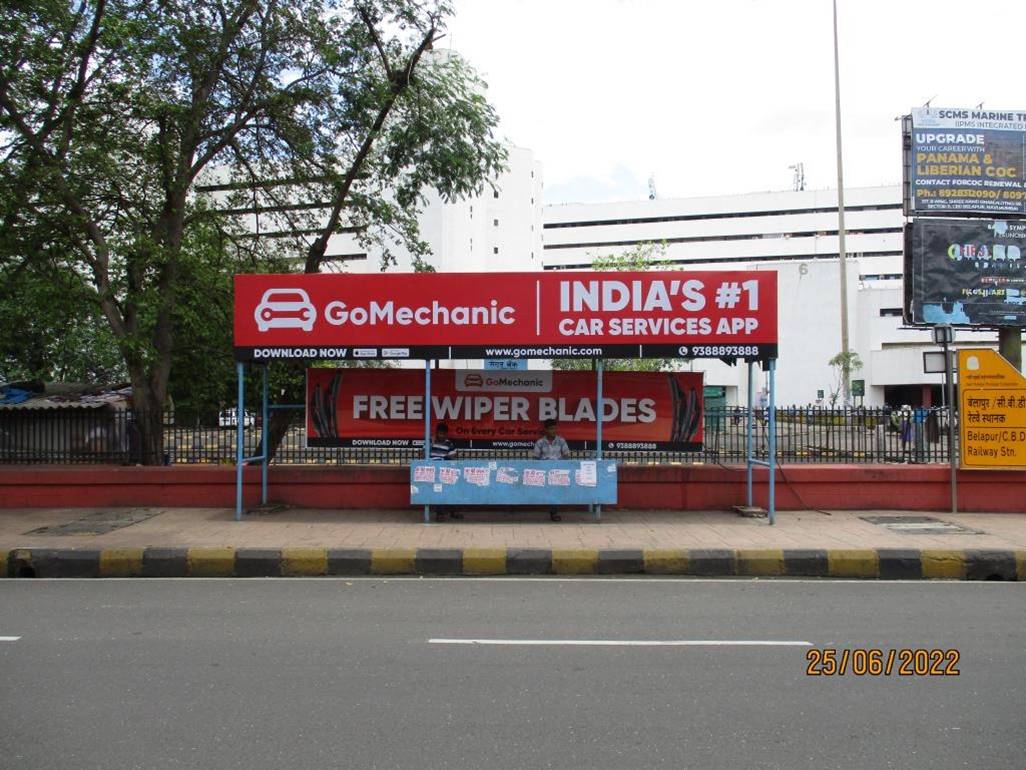 Bus Queue Shelter - Central Bank. (CENTRAL BANK OF INDIA),   CBD Belapur,   Navi Mumbai,   Maharashtra