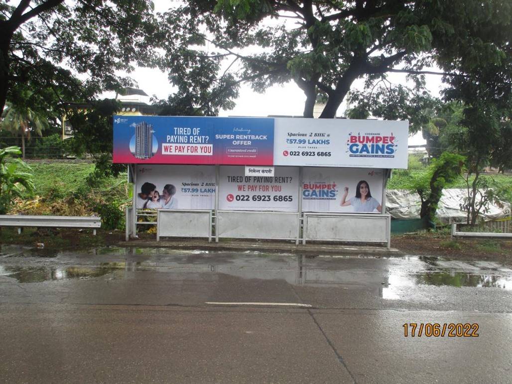Bus Queue Shelter - Simens.,   Thane Belapur Road,   Navi Mumbai,   Maharashtra