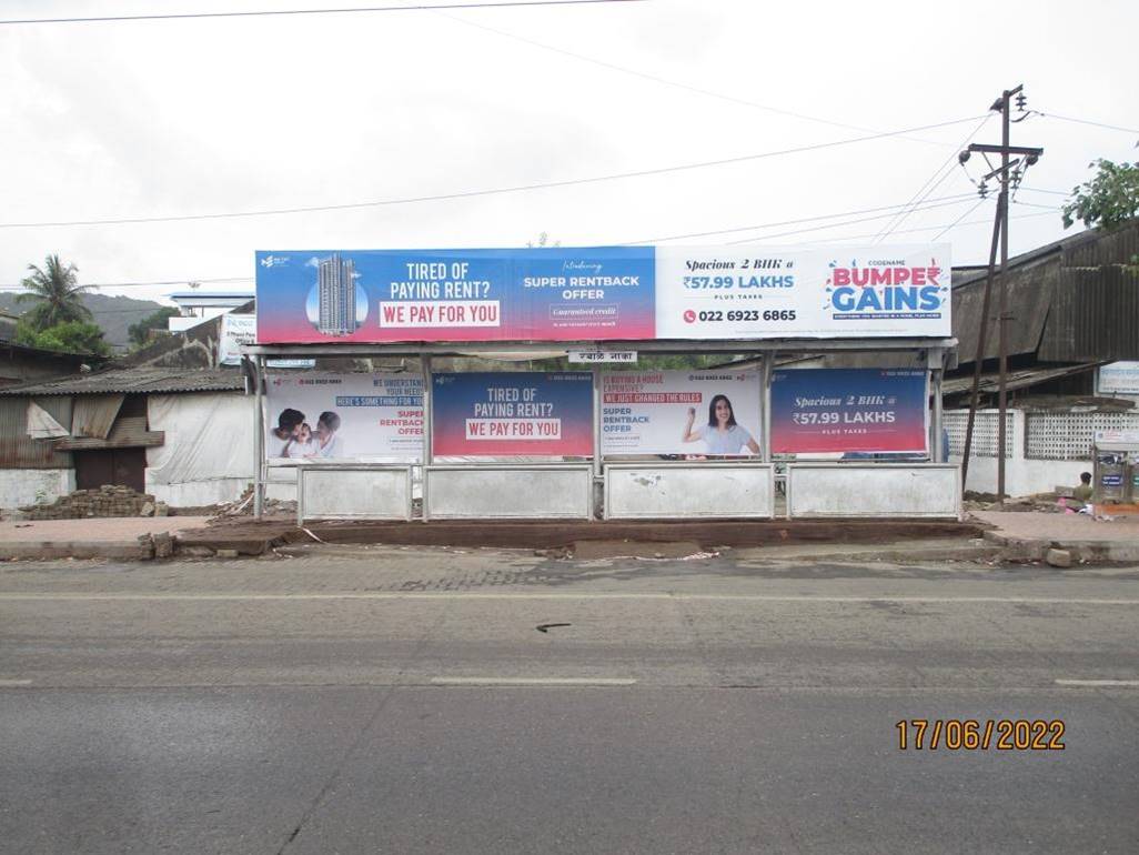 Bus Queue Shelter - Rabale naka,   Thane Belapur Road,   Navi Mumbai,   Maharashtra