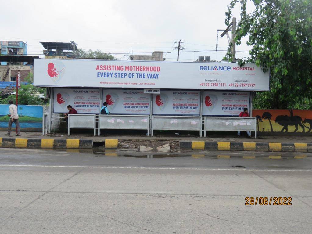 Bus Queue Shelter - Rabale naka,   Thane Belapur Road,   Navi Mumbai,   Maharashtra