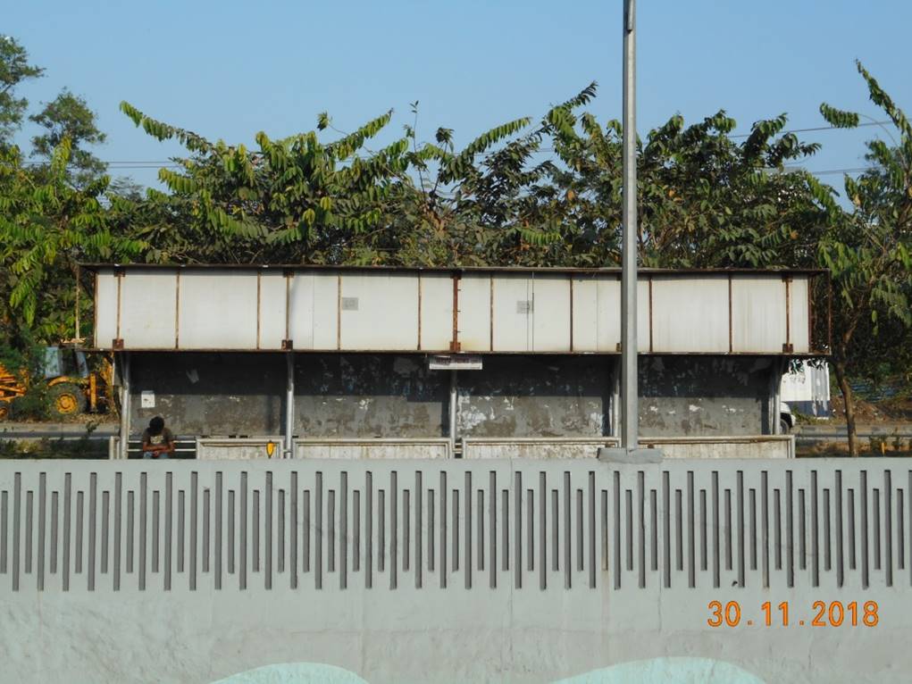 Bus Queue Shelter - Mahape Darga. (Outside), Thane Belapur Road, Navi Mumbai, Maharashtra Bus Queue Shelter - Mahape Darga. (Outside), Thane Belapur Road, Navi Mumbai, Maharashtra