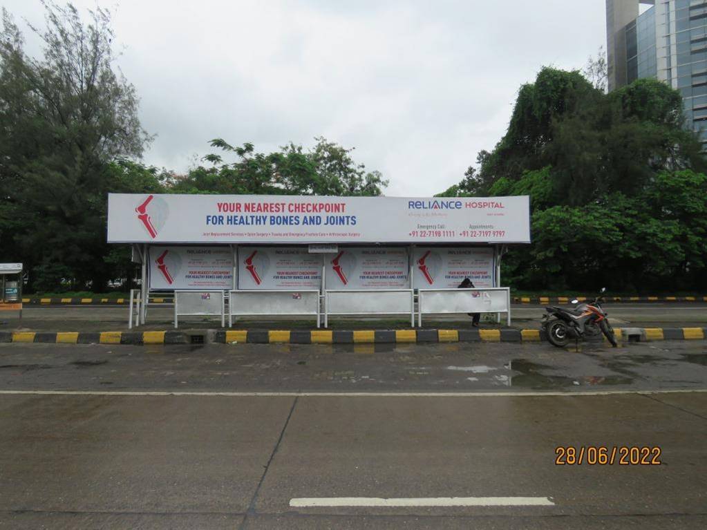 Bus Queue Shelter - Reliance Gate DAKC Towards Vashi, Thane Belapur Road, Navi Mumbai, Maharashtra Bus Queue Shelter - Reliance Gate DAKC Towards Vashi, Thane Belapur Road, Navi Mumbai, Maharashtra