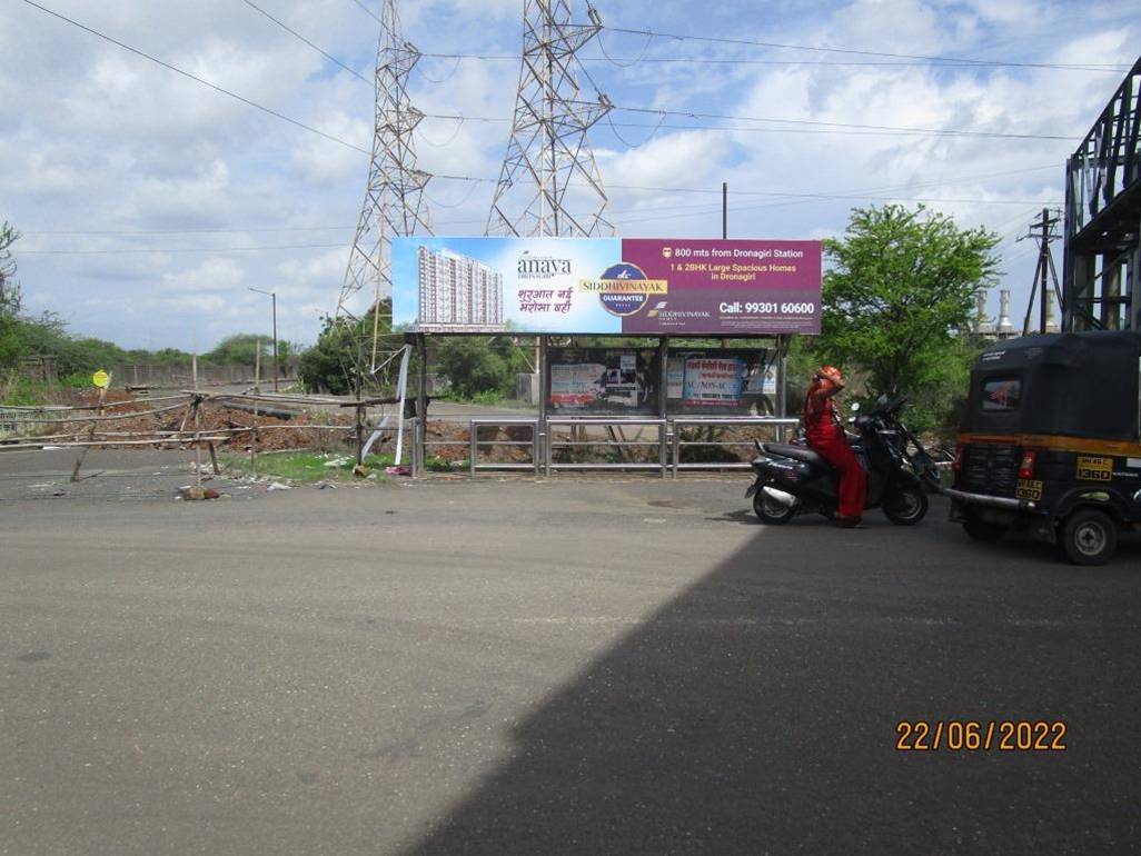 Bus Queue Shelter - Cidco Office Dronagiri Towards Uran,   Uran,   Navi Mumbai,   Maharashtra