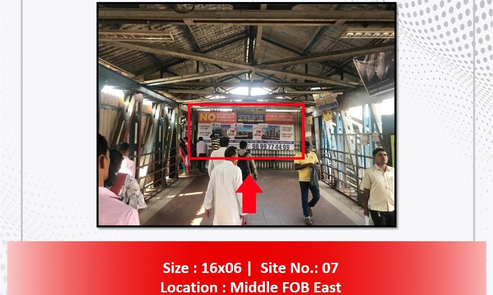 Billboard - midlle fob east / west side - midlle fob east / west side, Kurla, MUMBAI, Maharashtra Billboard - midlle fob east / west side - midlle fob east / west side, Kurla, MUMBAI, Maharashtra