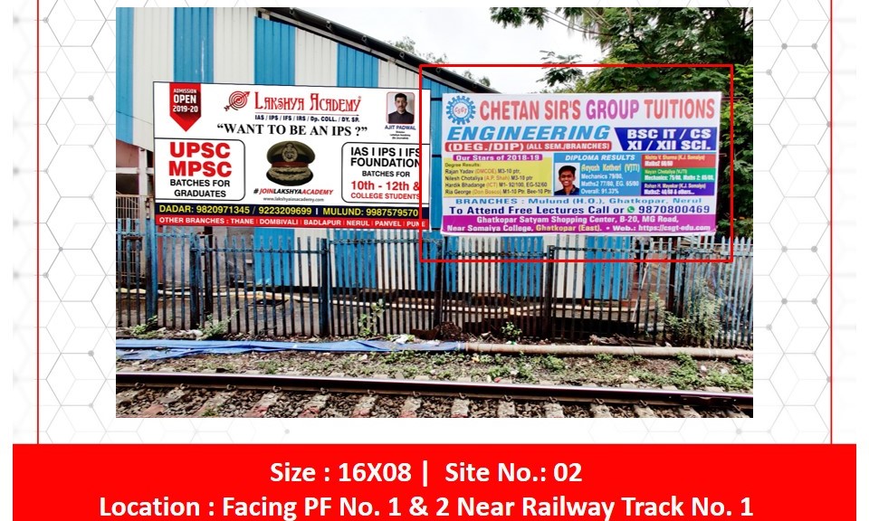 Billboard - facing platform - facing platform,   Vidyavihar,   MUMBAI,   Maharashtra