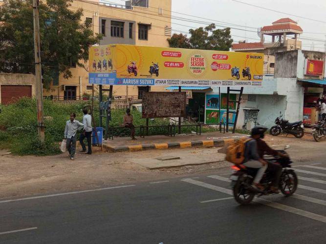 Bus Shelter Modern - Shivarampally, Pvnr Express High Way Flyover, Pillar No. 293-Towards Aaramghar X Roads, Hyderabad, Telangana Bus Shelter Modern - Shivarampally, Pvnr Express High Way Flyover, Pillar No. 293-Towards Aaramghar X Roads, Hyderabad, Telangana