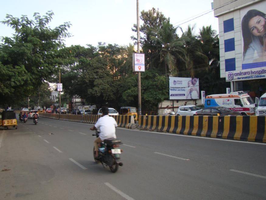 "Pole kiosks - Banjara Hills Road No.1 towards Century Hospital-3x4,  Hyderabad, Telangana"