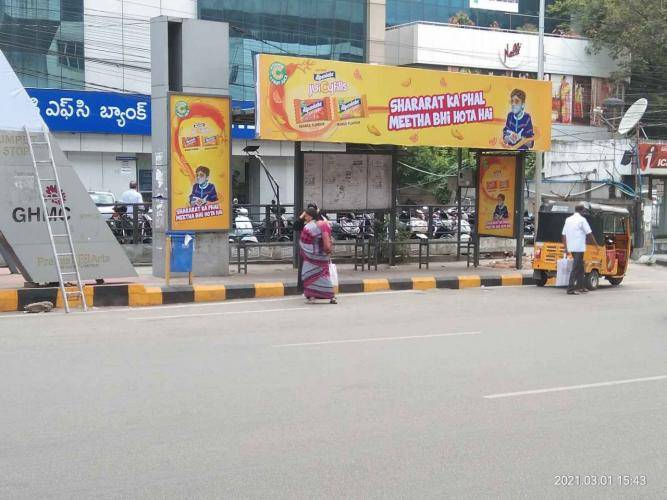 Bus Shelter Modern - Begumpet, Opp Shoppers Stop-Towards Greenlands, Hyderabad, Telangana Bus Shelter Modern - Begumpet, Opp Shoppers Stop-Towards Greenlands, Hyderabad, Telangana