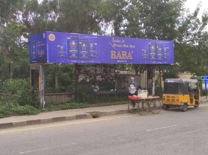 Bus Shelter Modern - Bandlaguda X Roads-Towards Chilkuru Road, Hyderabad, Telangana Bus Shelter Modern - Bandlaguda X Roads-Towards Chilkuru Road, Hyderabad, Telangana