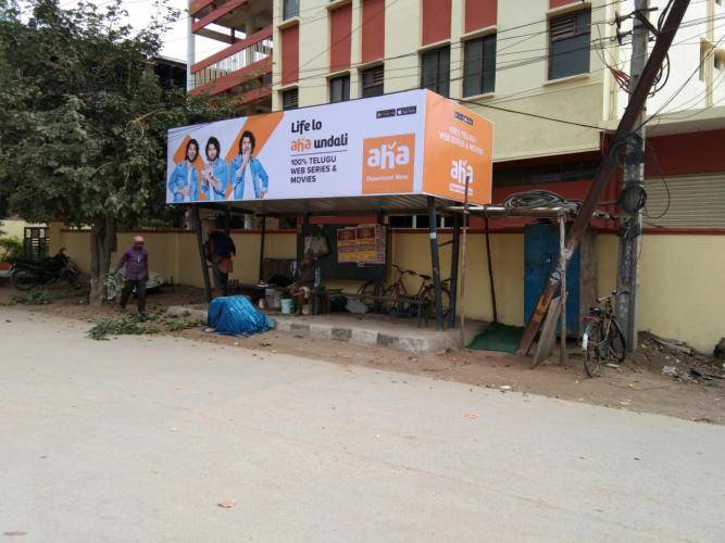 Bus Shelter Modern - Jeedimetla, Old Village Gandhi Statue-Towards Jeedimetla Village, Hyderabad, Telangana Bus Shelter Modern - Jeedimetla, Old Village Gandhi Statue-Towards Jeedimetla Village, Hyderabad, Telangana
