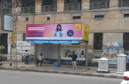 Bus Shelter - In front of Gariahat,  Kolkata, West Bengal