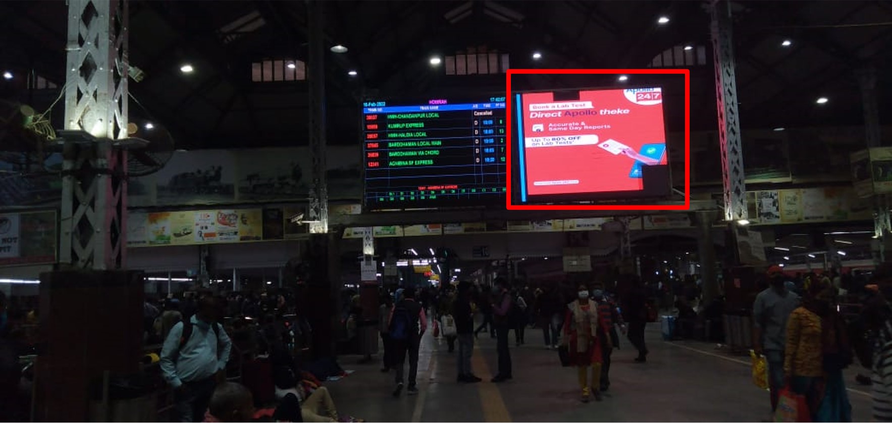 LED Screen - Howrah Station Platform,  Howrah, West Bengal