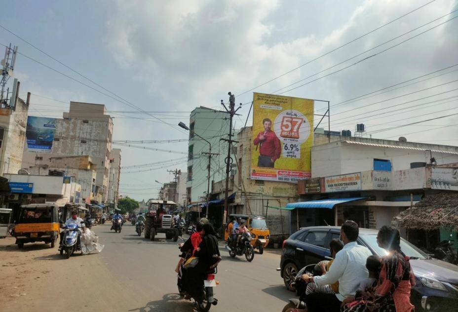 Hoarding-Ulavar Santhai Jawahar Bazaar Jn,  Karur, Tamilnadu